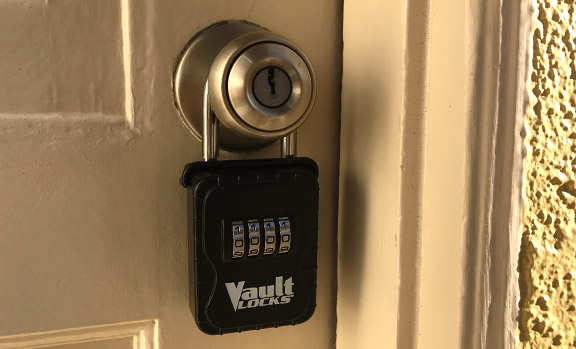 Place lockbox on your door